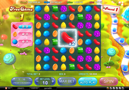 Mga Features ng Sweet Candy Party3 Game