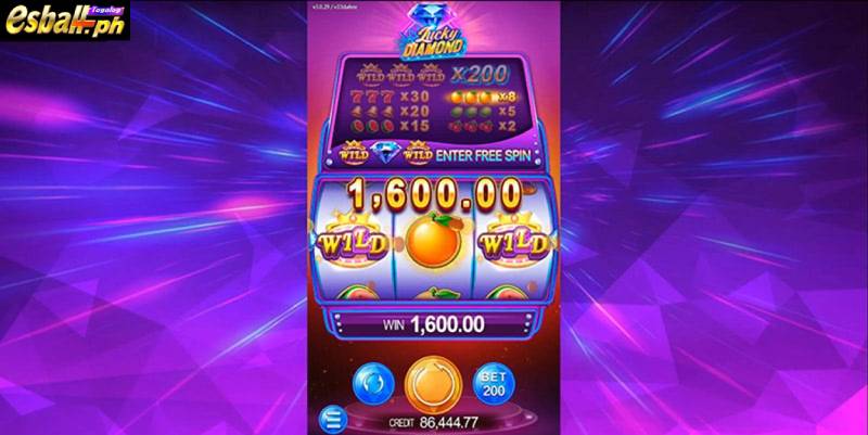 JDB Lucky Diamond Slot Game Wild Symbols For Free Spin Bonus 1