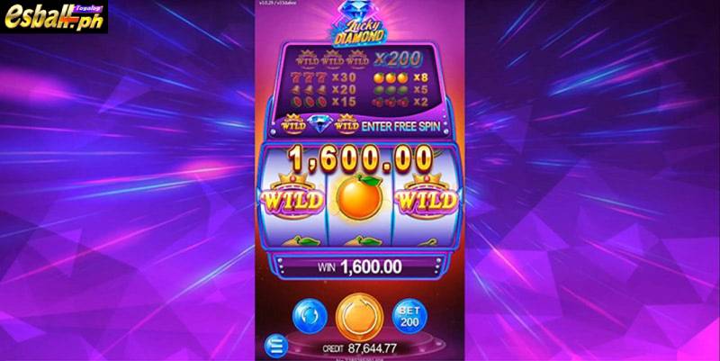 JDB Lucky Diamond Slot Game Wild Symbols For Free Spin Bonus 2