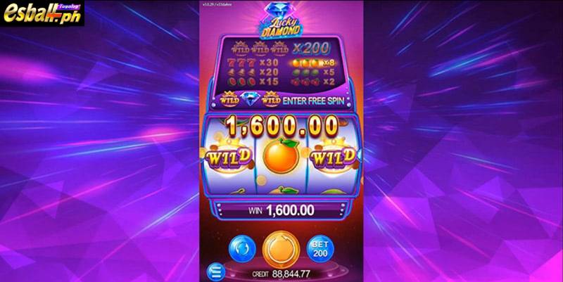 JDB Lucky Diamond Slot Game Wild Symbols For Free Spin Bonus 3